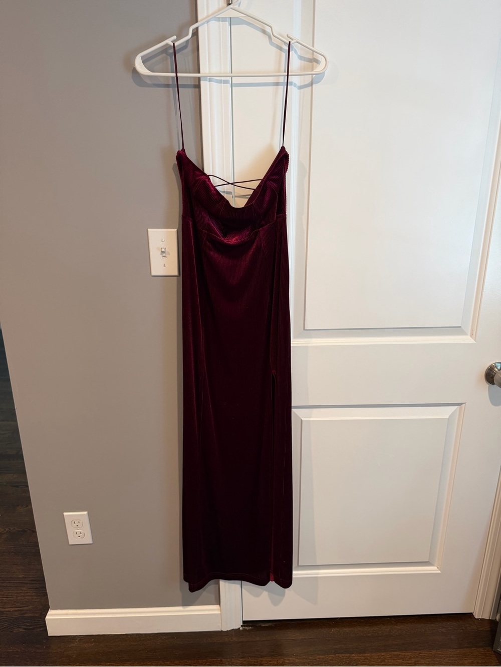 Free People Burgundy Slip Maxi Dress